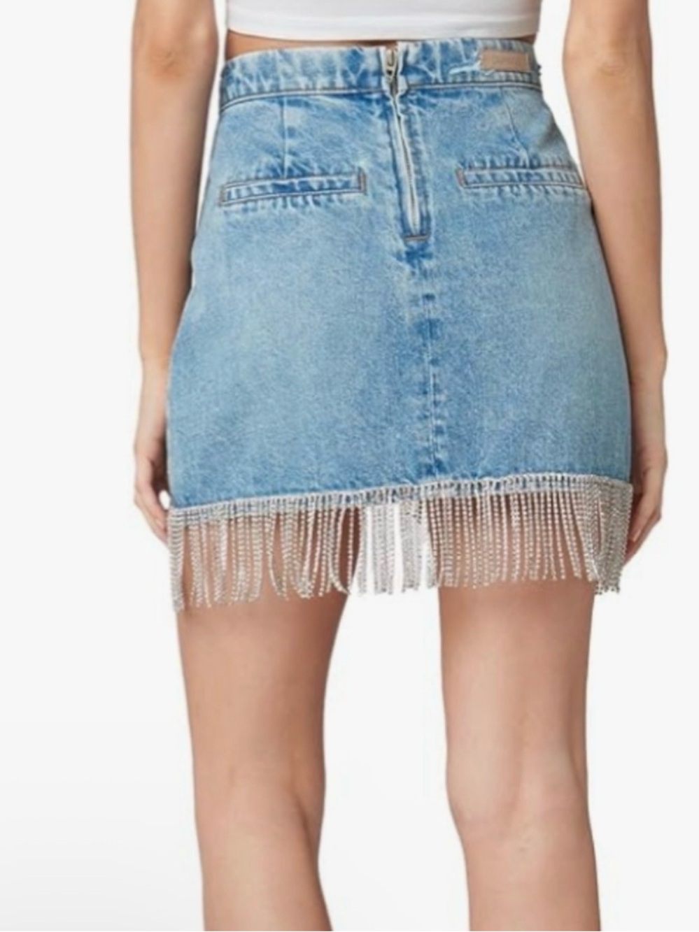 Blank NYC Silver Blue Wrap Skirt